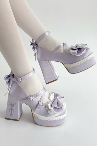 Sweet Ruffle Ribbon Lolita Shoes