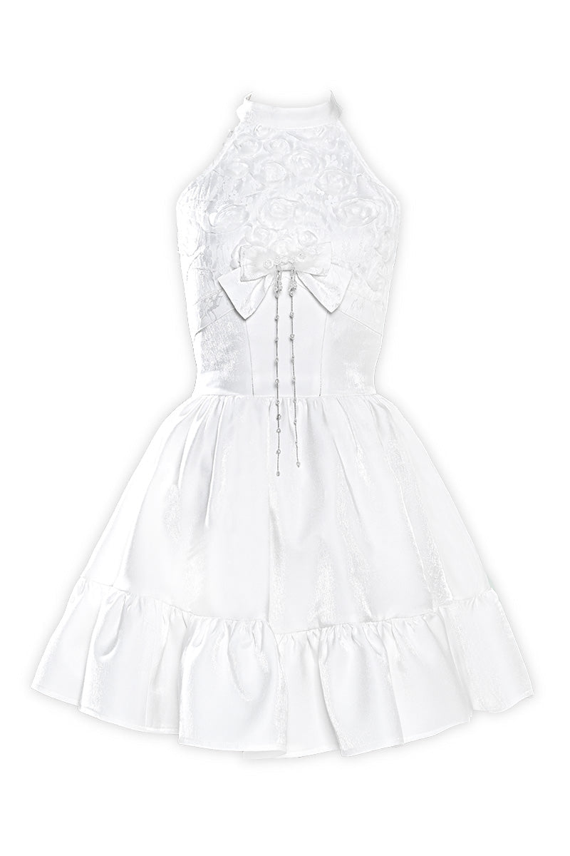 [pre-order] Fairy Pure White Neck Dress