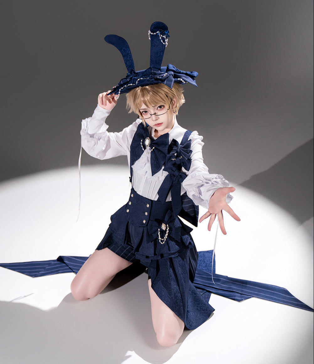 Rabbit Theater Sapphire Blue Prince Bunny Ear Outfit Set + Accessories