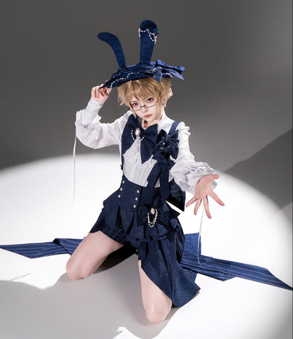 Rabbit Theater Sapphire Blue Prince Bunny Ear Outfit Set + Accessories