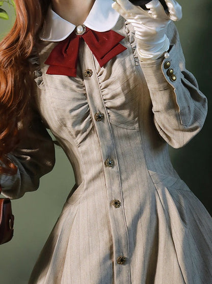 College Classical Retro Stripe Dress