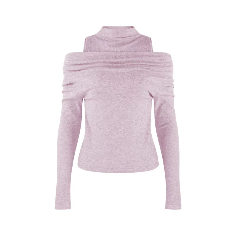 French Knit Off-shoulder Top