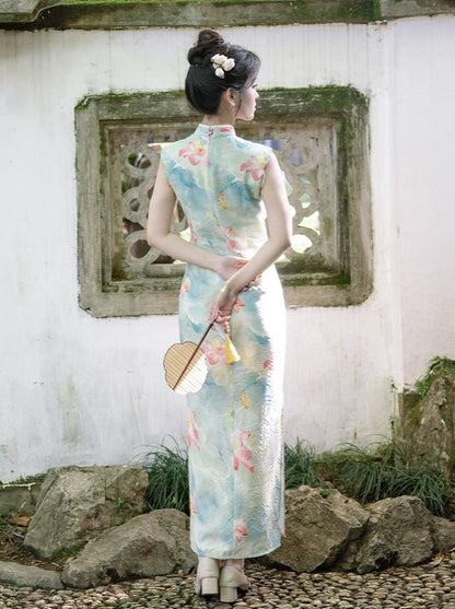 Retro Print Sleeveless Dress