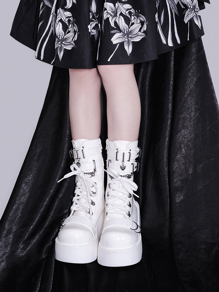 Subculture Night Short Boots Round Toe Muffin Boots