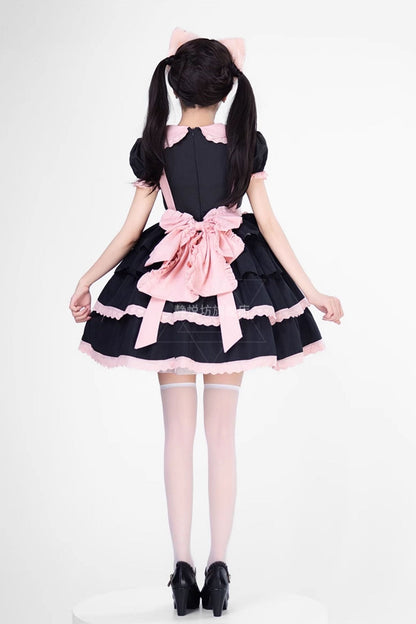 Black Pink Sweet Lolita Set