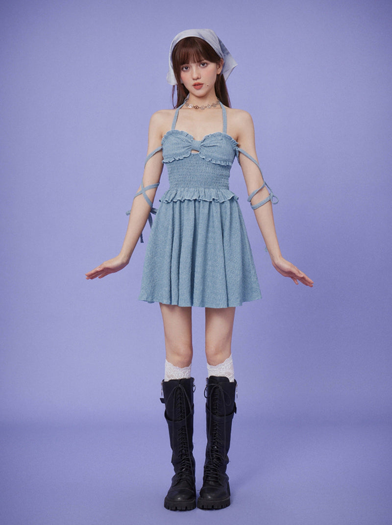 Pleated Texture Romantic Dress