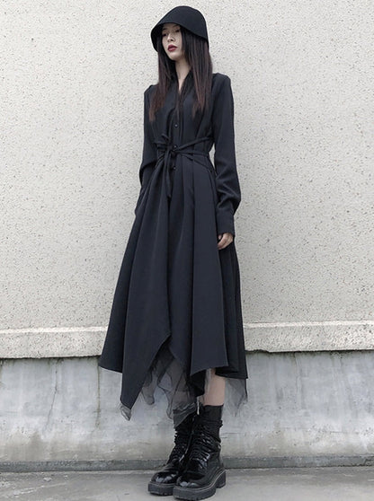 Hepburn Loose Shirt Dress