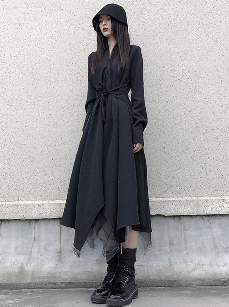 Hepburn Loose Shirt Dress