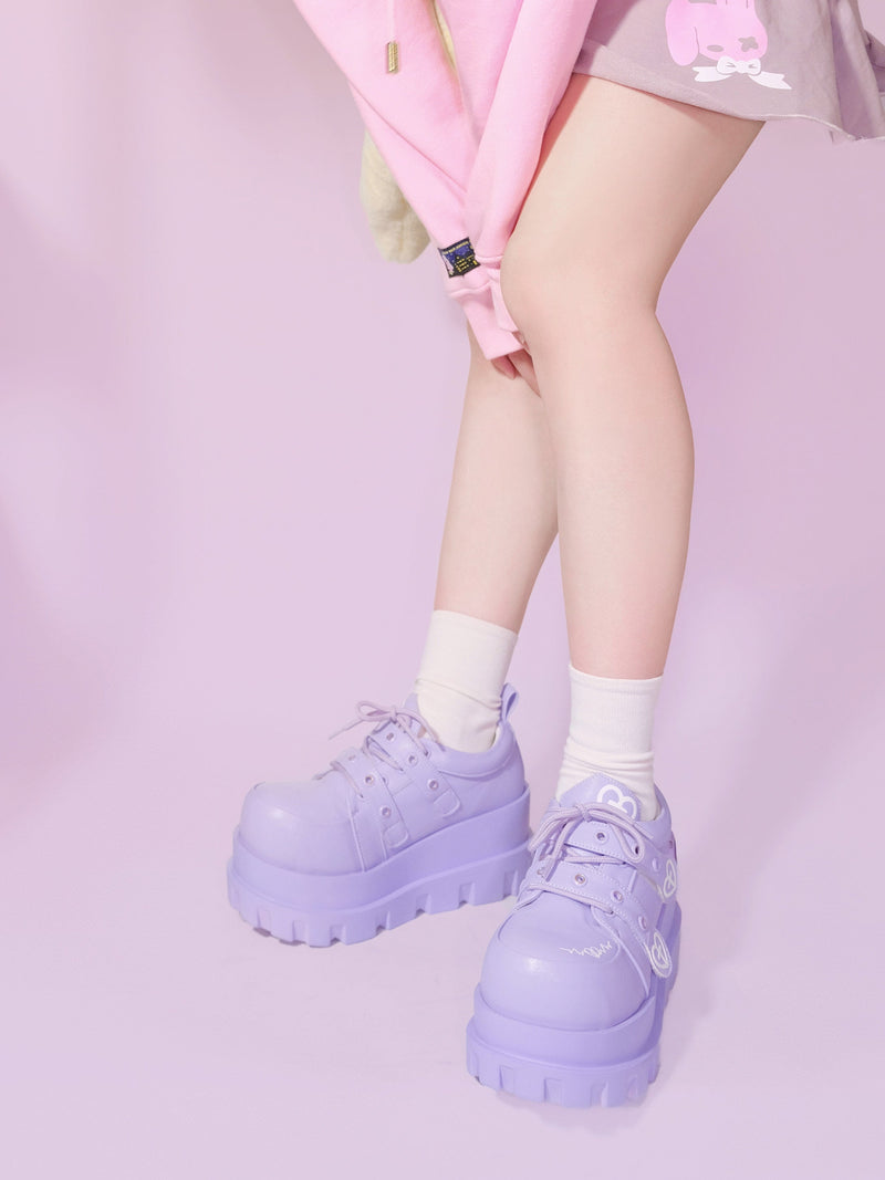 Punk Love Cross Macaron Subculture Platform Shoes