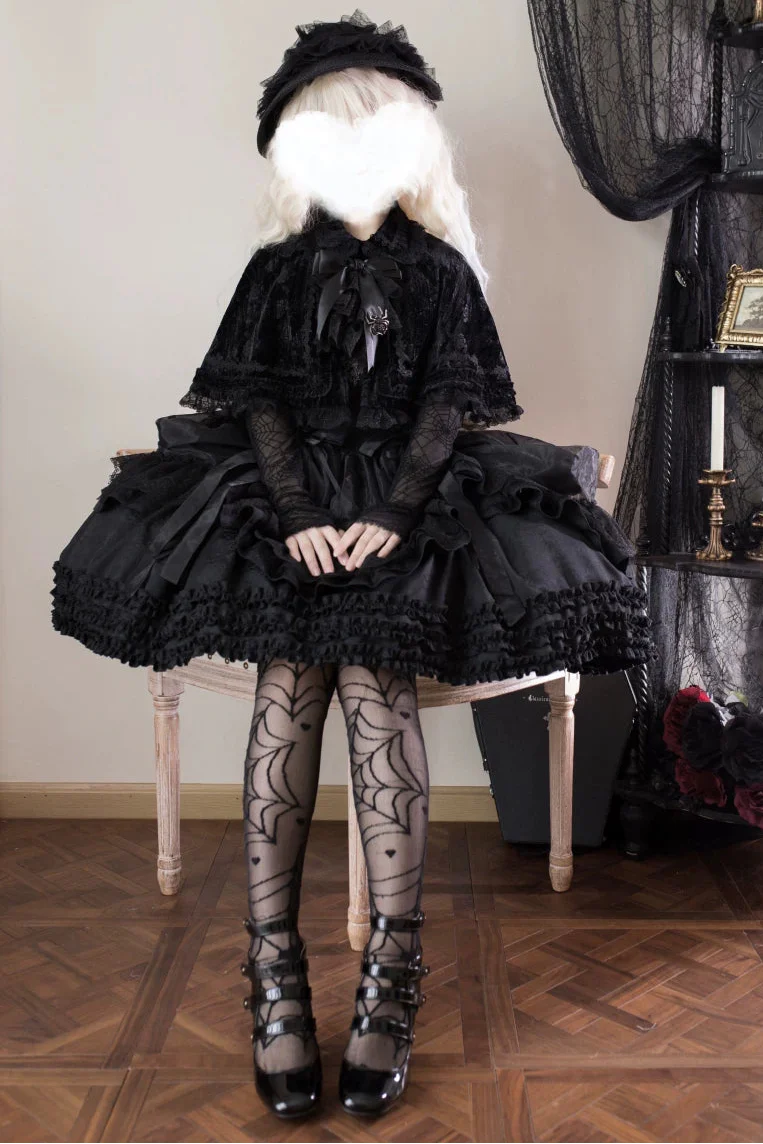 Moon River Gothic Skirt + Cape + Top + Bow