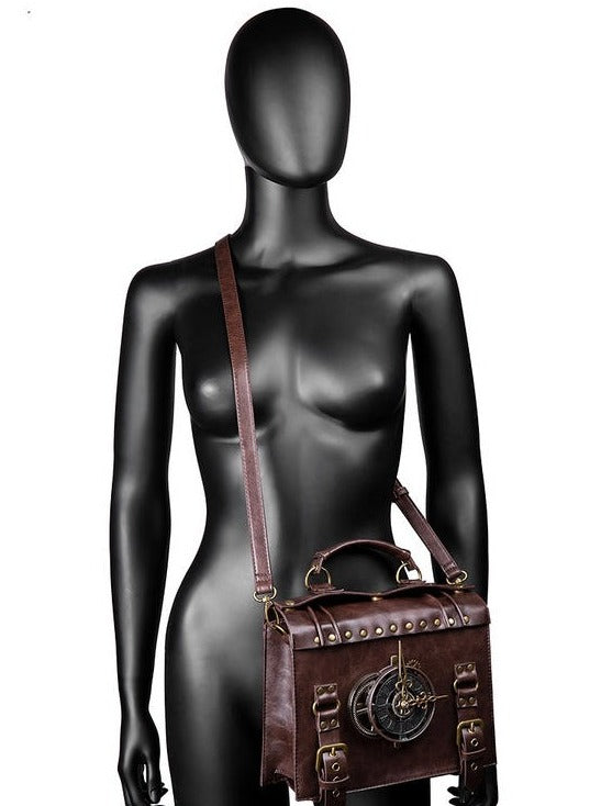 Steampunk Antique Clock Square Bag
