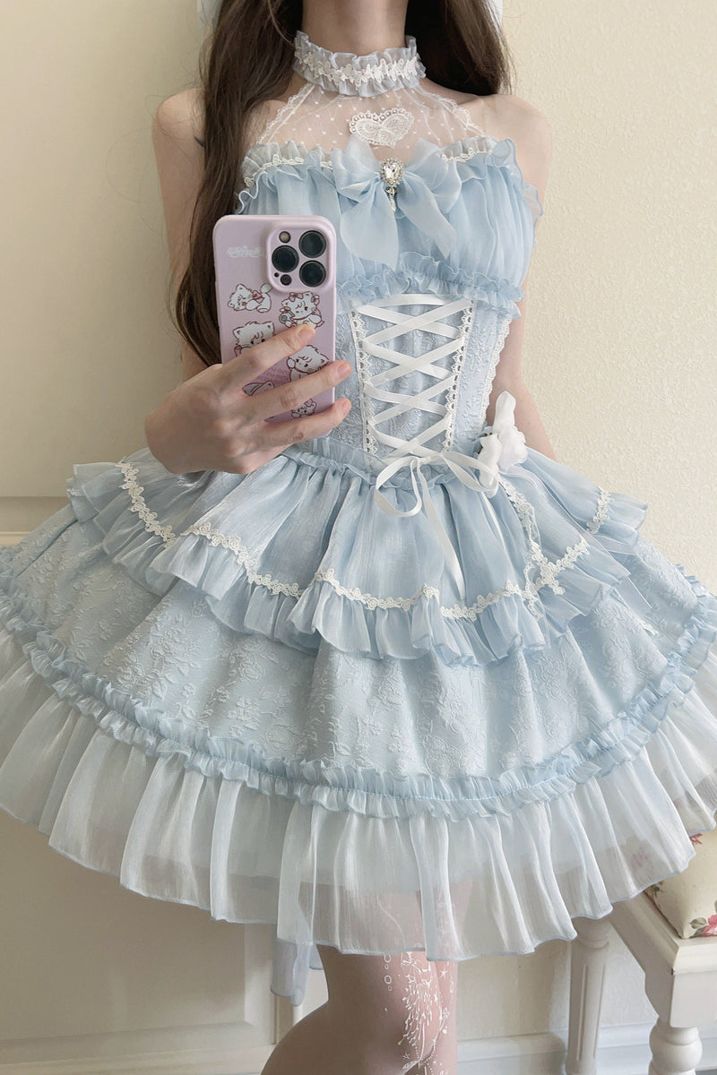 Halter Neck Sleeveless Sugar Lolita Dress