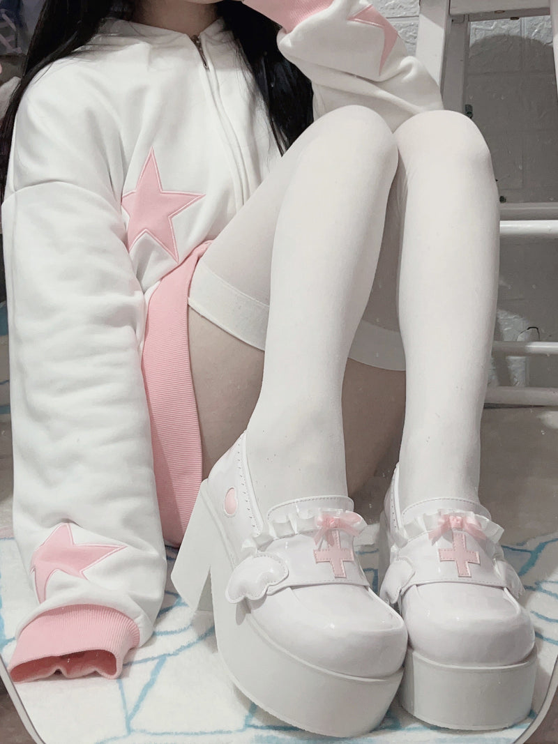[angel Style] Medical Lace Platform Shoes