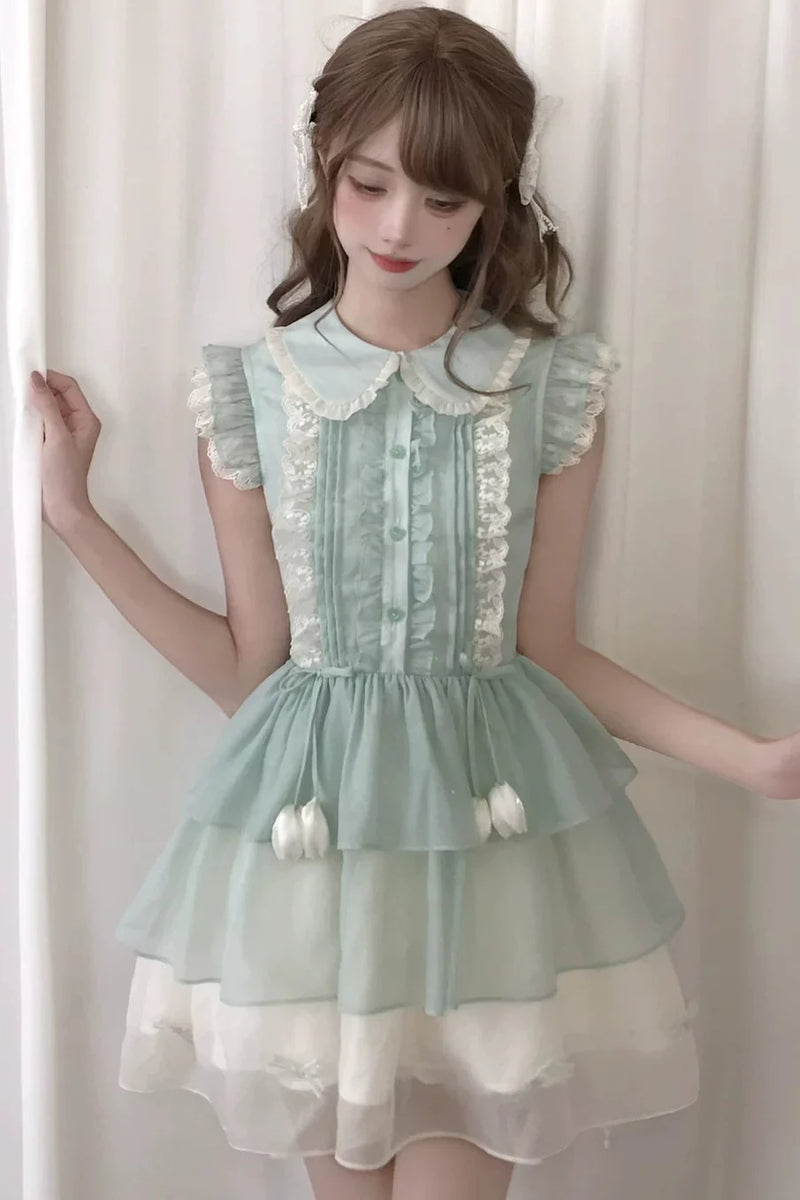 Lily Flying Lace Sleeveless Dress