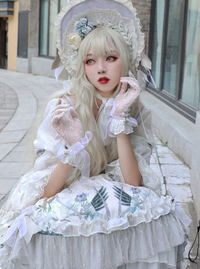 Wedding Rose Girl Retro Tea Party Lolita