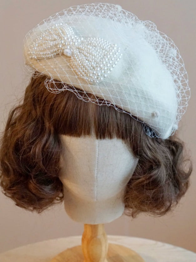 Sweet Girly White Beret