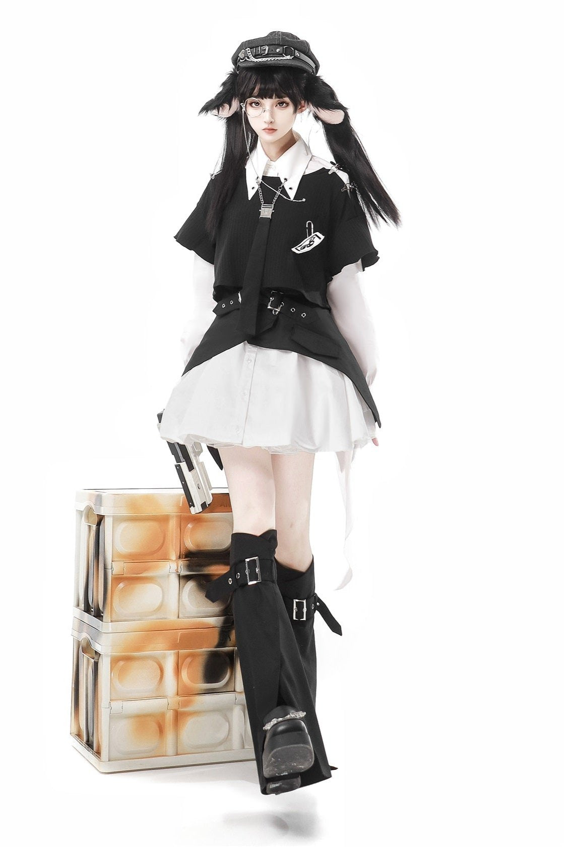 Nocturnal Rabbit Lolita Skirt Set