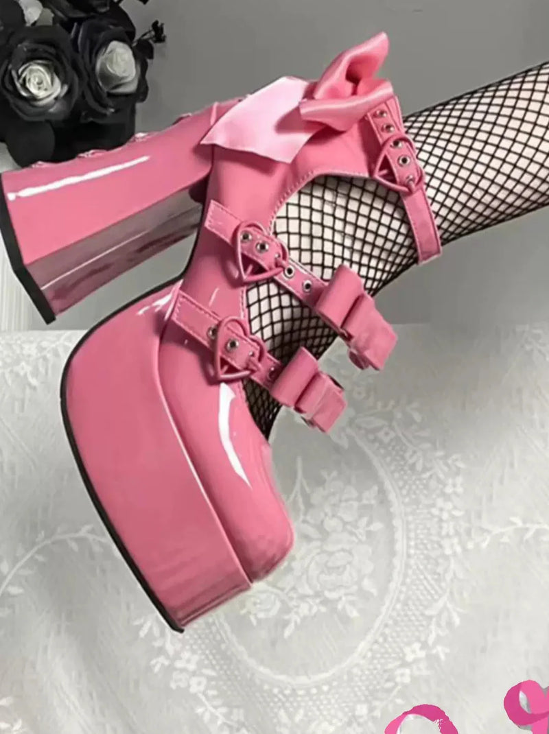 Barbie Party Lolita Strap Ribbon Platform Shoes