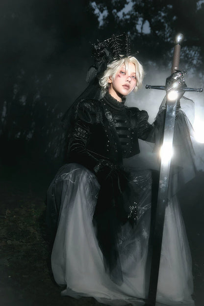 [pre-order Deadline: June 8] Phantom Knight Dark Gothic Military Dress Full Set (jacket + Bustier Top + Skirt)