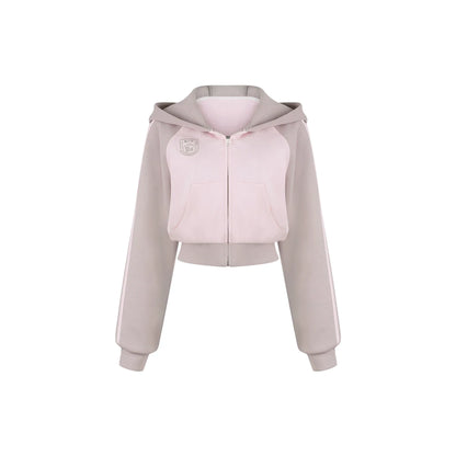 Gray Pink Sweetheart Jacket + Shorts