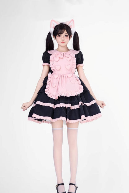 Black Pink Sweet Lolita Set