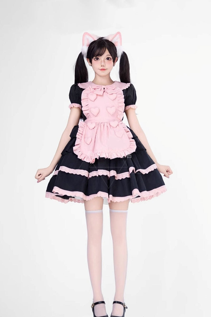 Black Pink Sweet Lolita Set