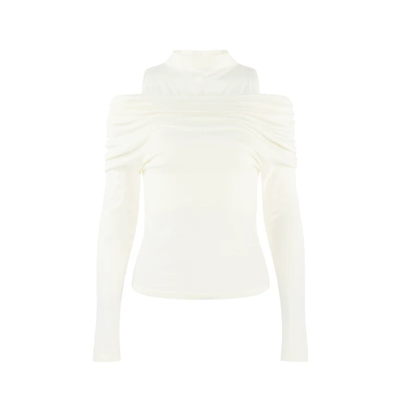 French Knit Off-shoulder Top