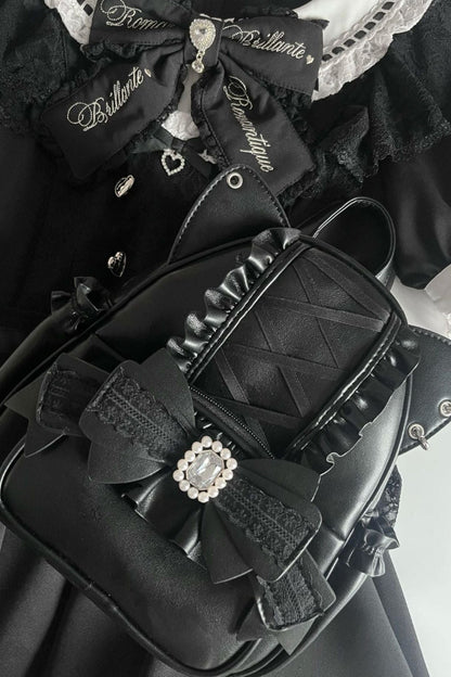 [pre-order] Cat Ear Jewel Ribbon Backpack