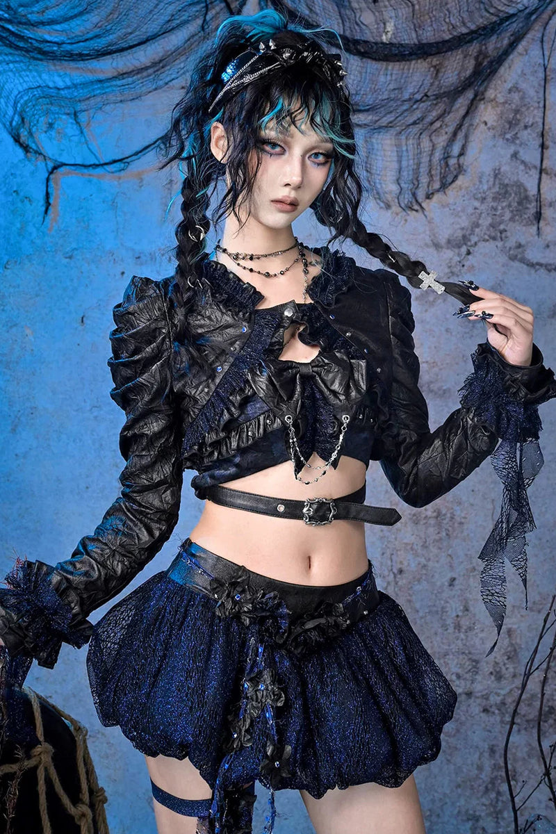 Shiny Punk Cropped Top