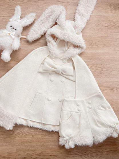 Animal Tweed Coat + Boa Shorts