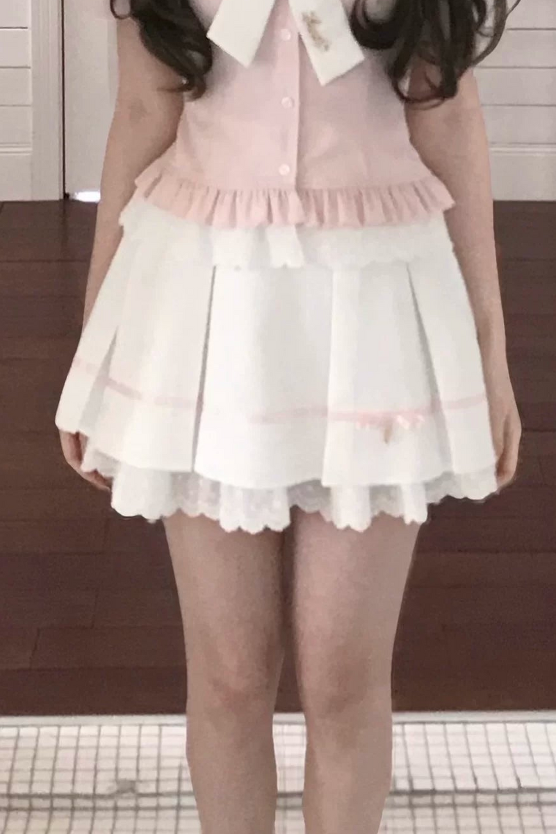 Girly Preppy Sailor Top + Skirt