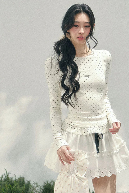 Pure White Dot Top