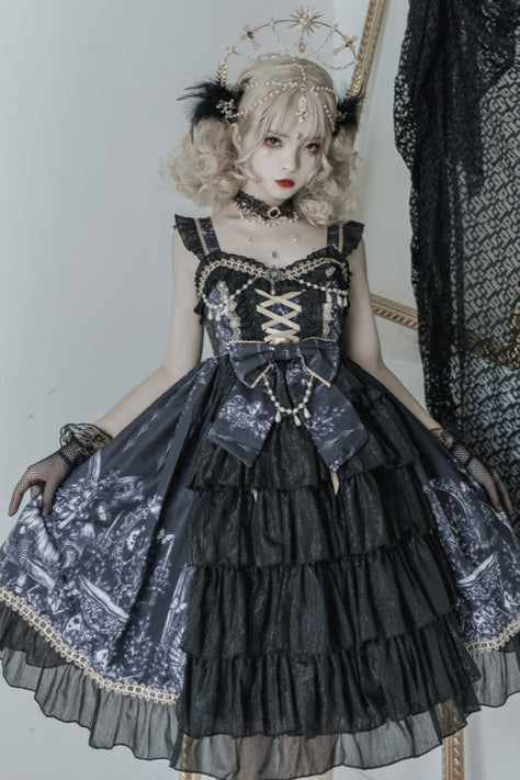 Golden Princess Suspender Dress