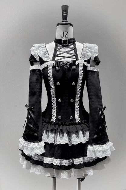 Gothic Doll Dress + Pants + Hairband