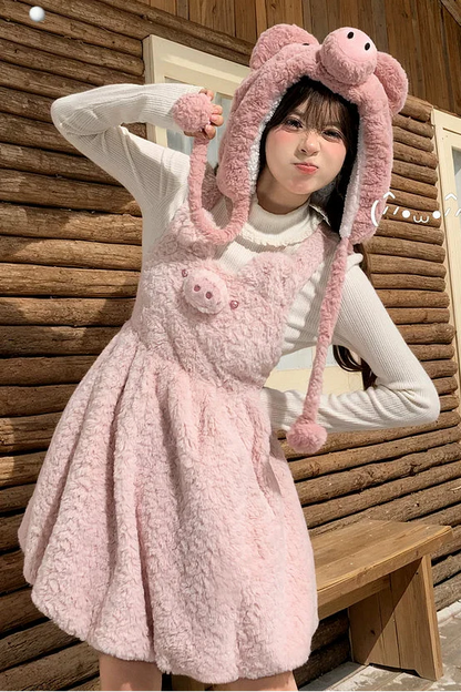 Pig Design Suspender Dress
