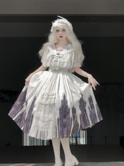 Gothic Suspender Skirt + Shawl