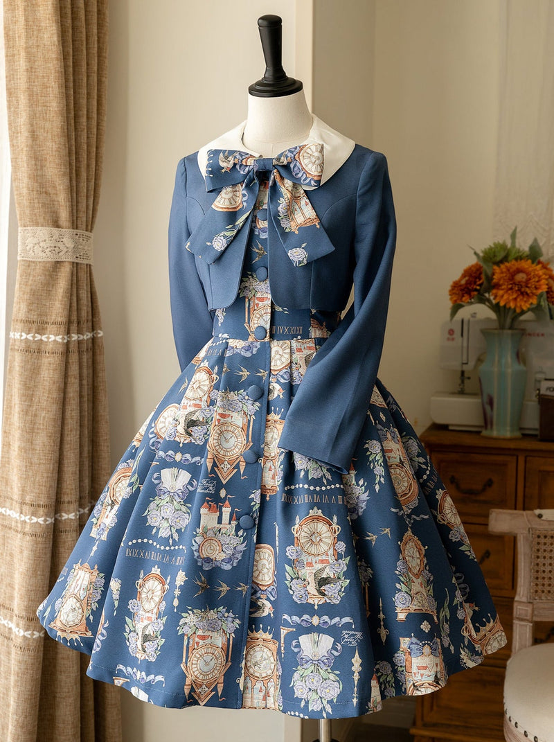 Eternal Echo Classical Print Lolita Dress Jacket Set