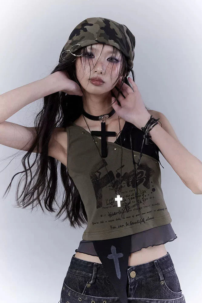 Parallel Wasteland Printed Top