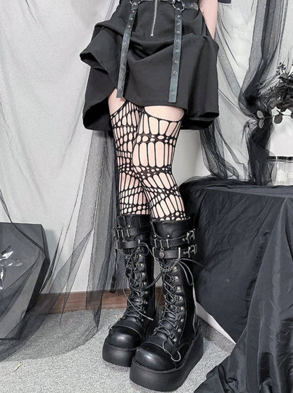 Spice Punk Style Gothic Platform Long Boots