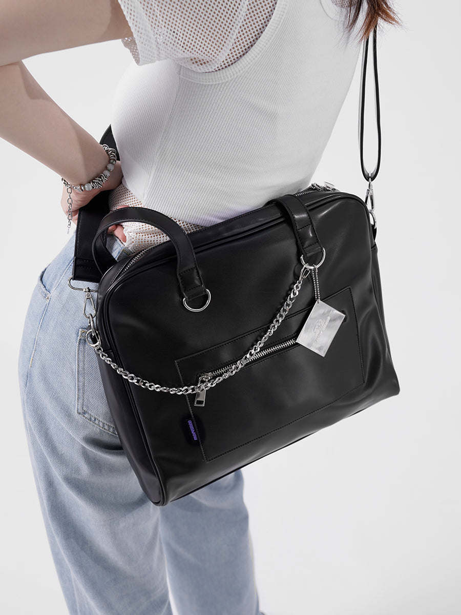 Metal Plate Chain Strap Mode Square Bag-pc Bag