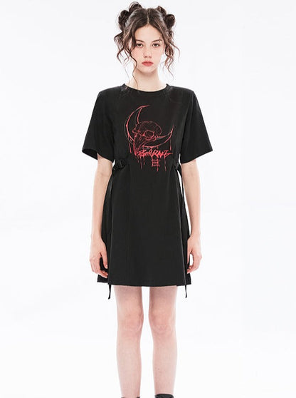 Punk Dark Waist T Shirt Dress