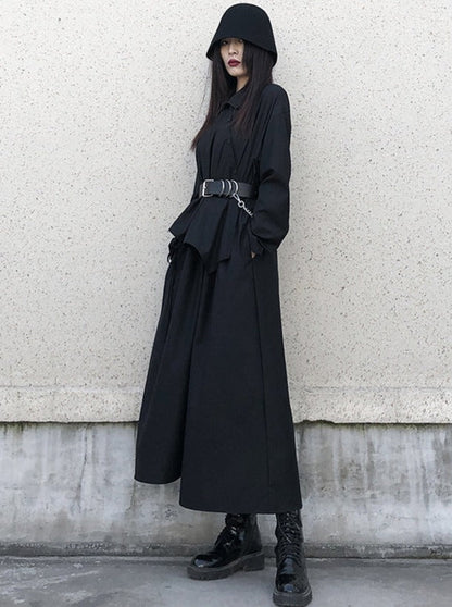Mode Asymmetric Fake Two Piece Dress
