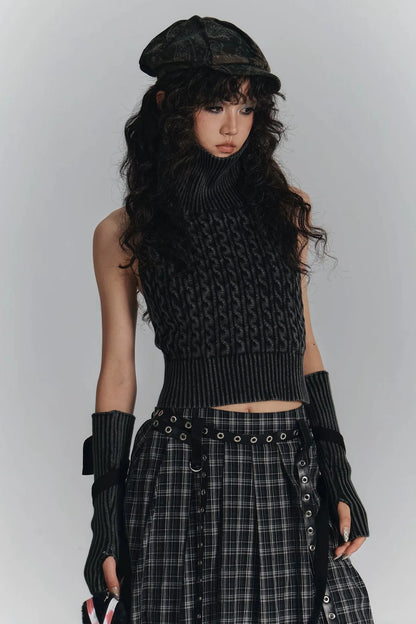 Dark Punk Slim Knit Vest