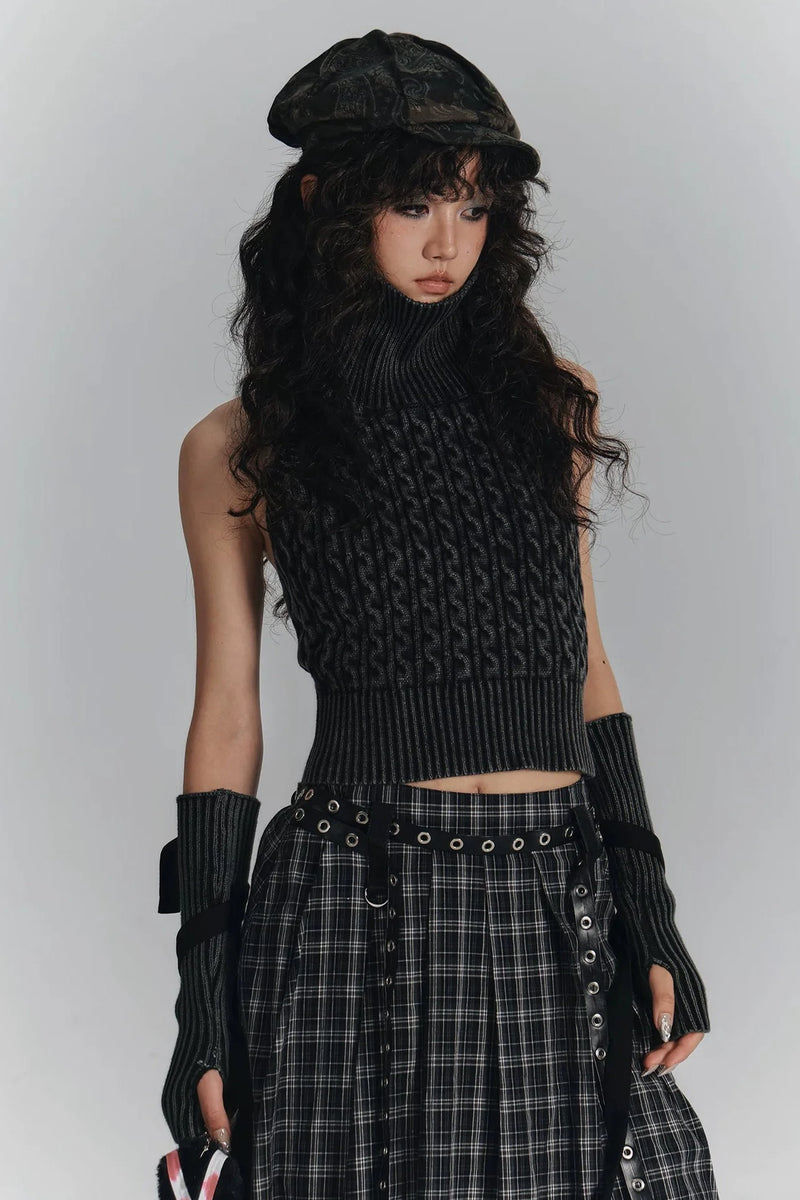 Dark Punk Slim Knit Vest