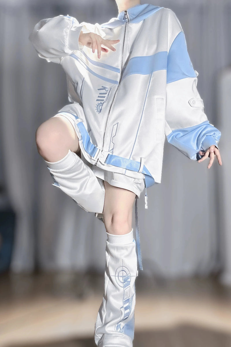 Aqua Subculture Jacket + Pants + Leg Warmers