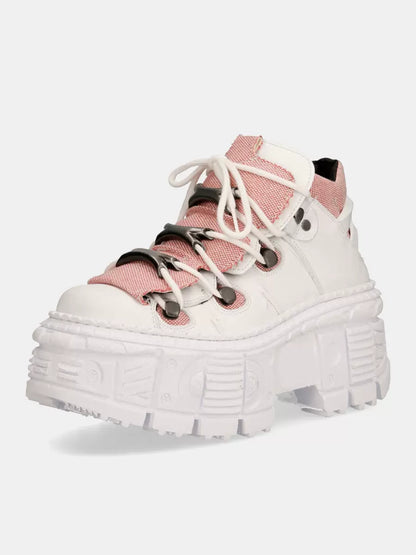 Retro Dark Punk Power Sole Leather Sneakers [pre-order]