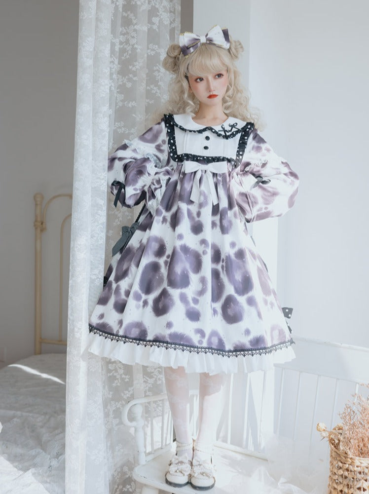Leopard Dot Voluminous Lolita Dress