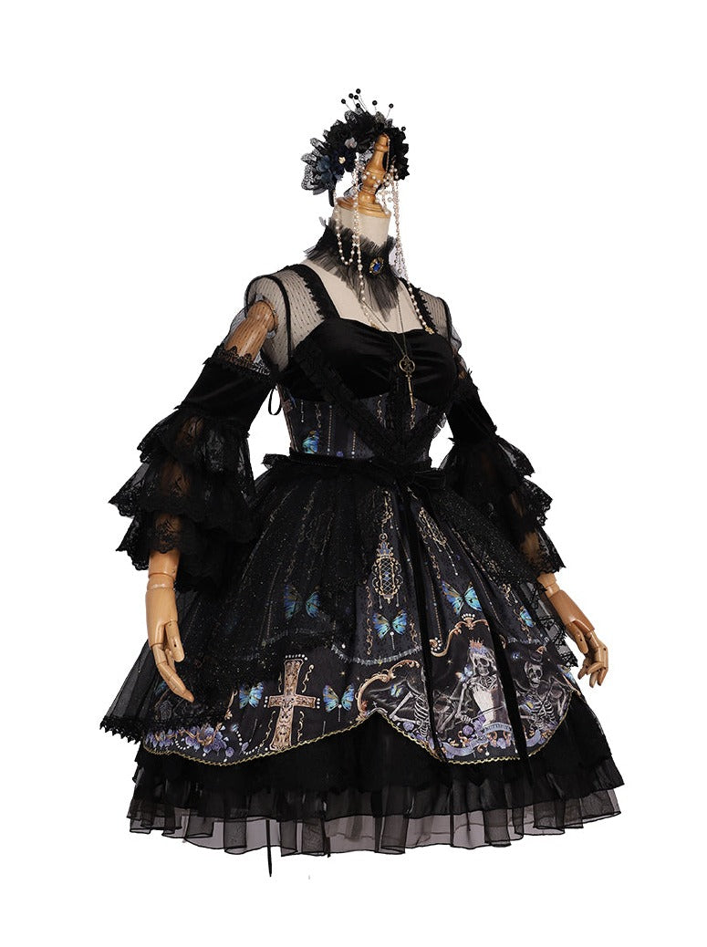 [pre-order] Love Lolita Skirt Original Underworld Dark Gothic Retro Lolita