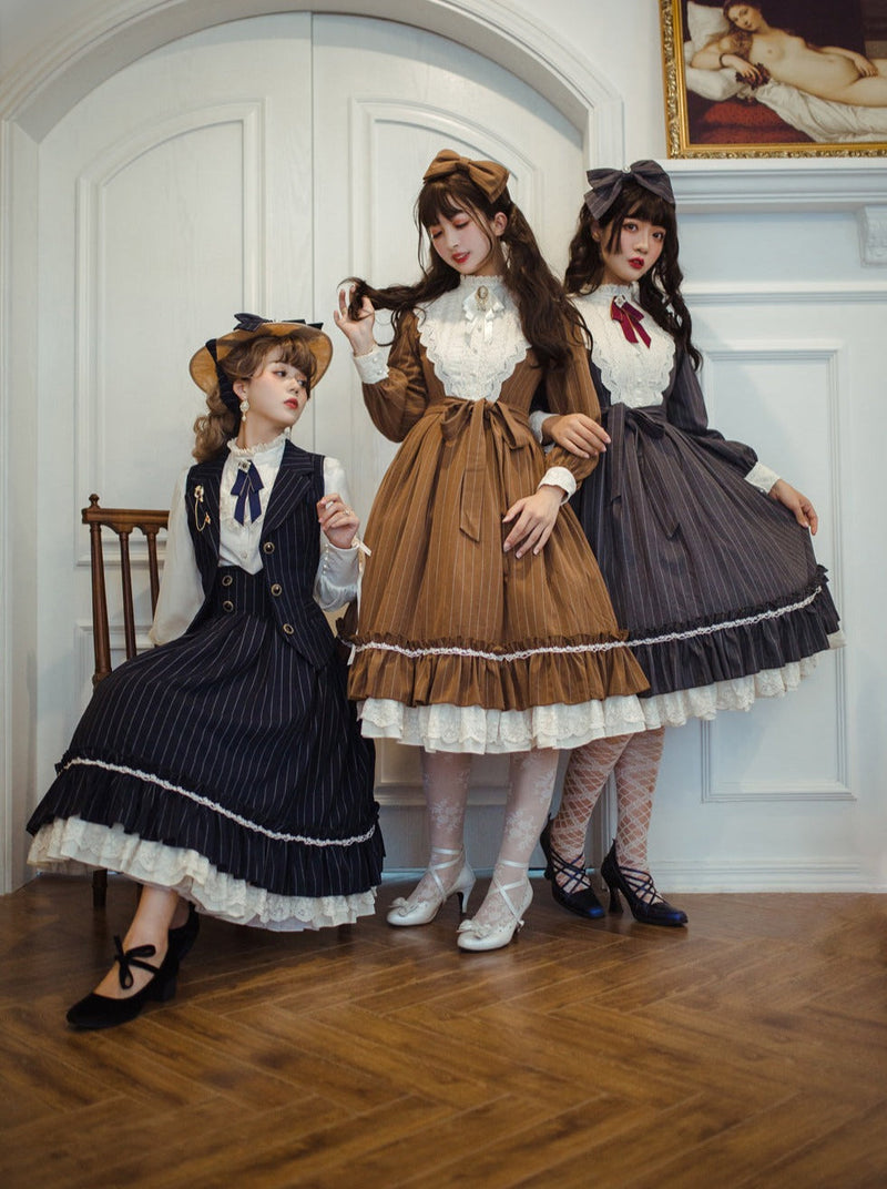 Classical Striped Volume Lolita Dress [pre-order]