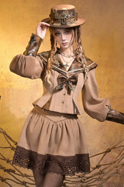Steampunk Sailor Waist Top + Flare Skirt